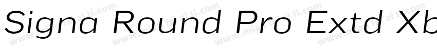 Signa Round Pro Extd Xblack Italic字体转换